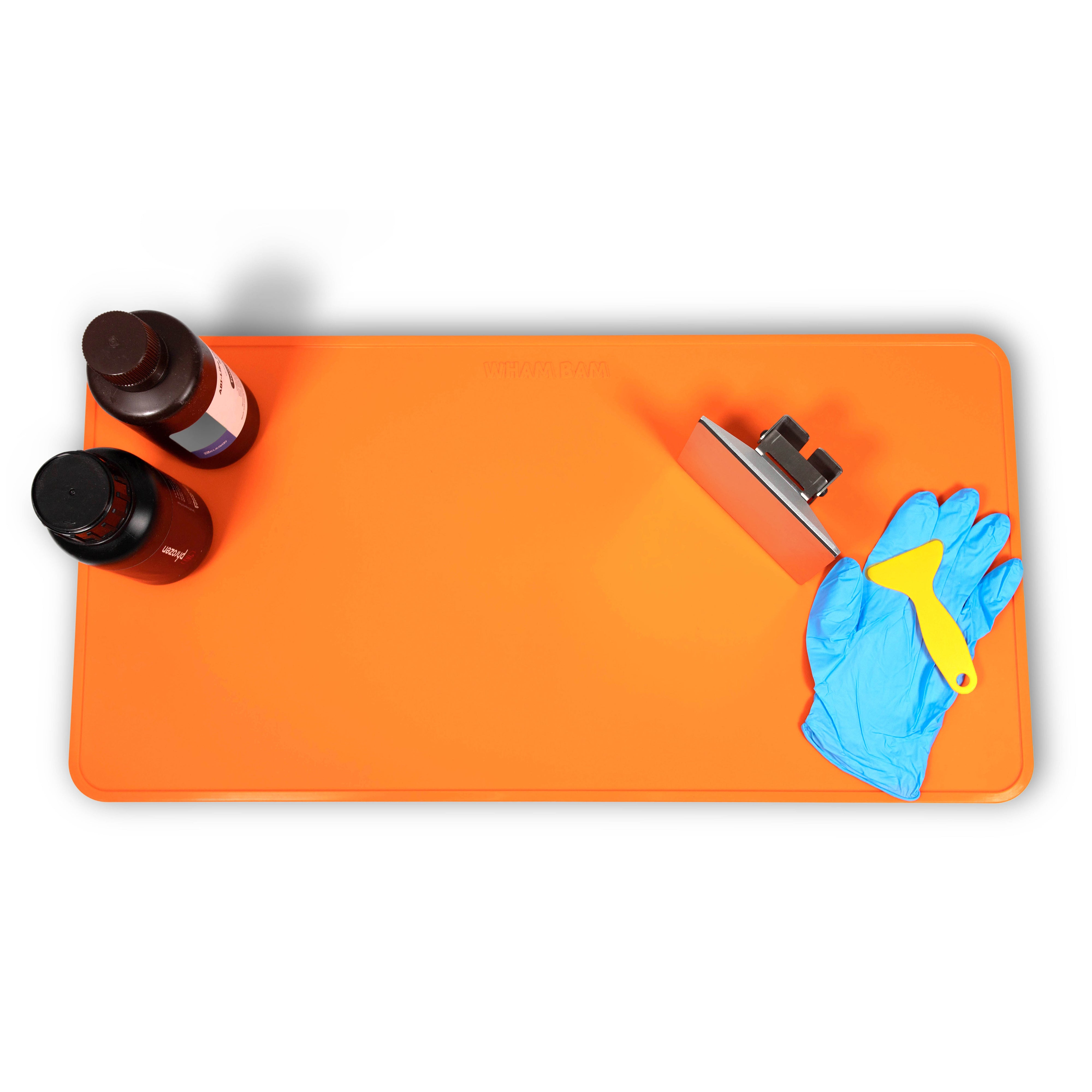 Imdinnogo BCZAMD Large Silicone Mat for 3D Resin Printer 510X510mm/20in Clean-Up or Resin Transfer to Protect Desk Clean Work Mat for DLP SLA LCD Phot