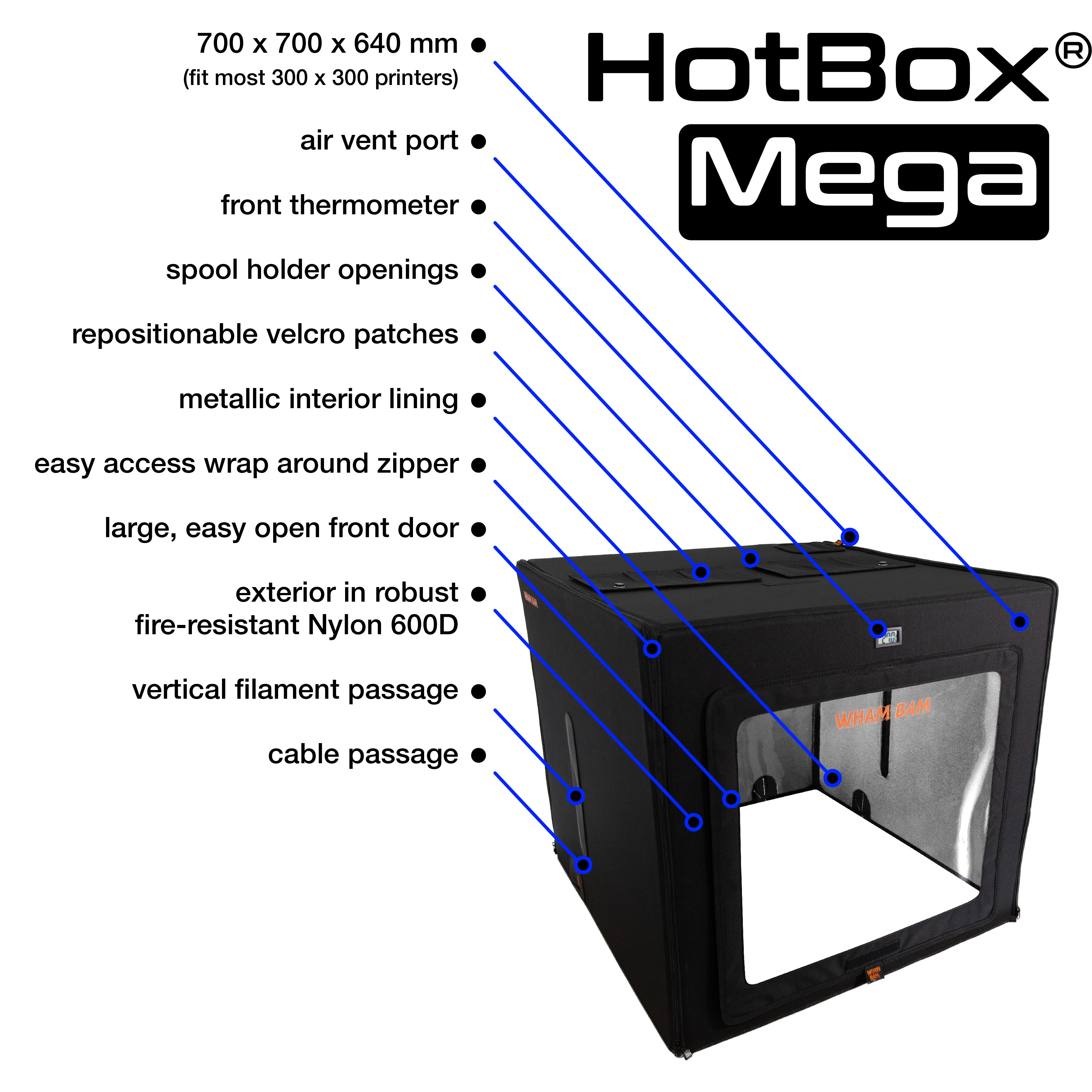 HotBox Mega - 3D Printer Enclosure – Wham Bam Systems