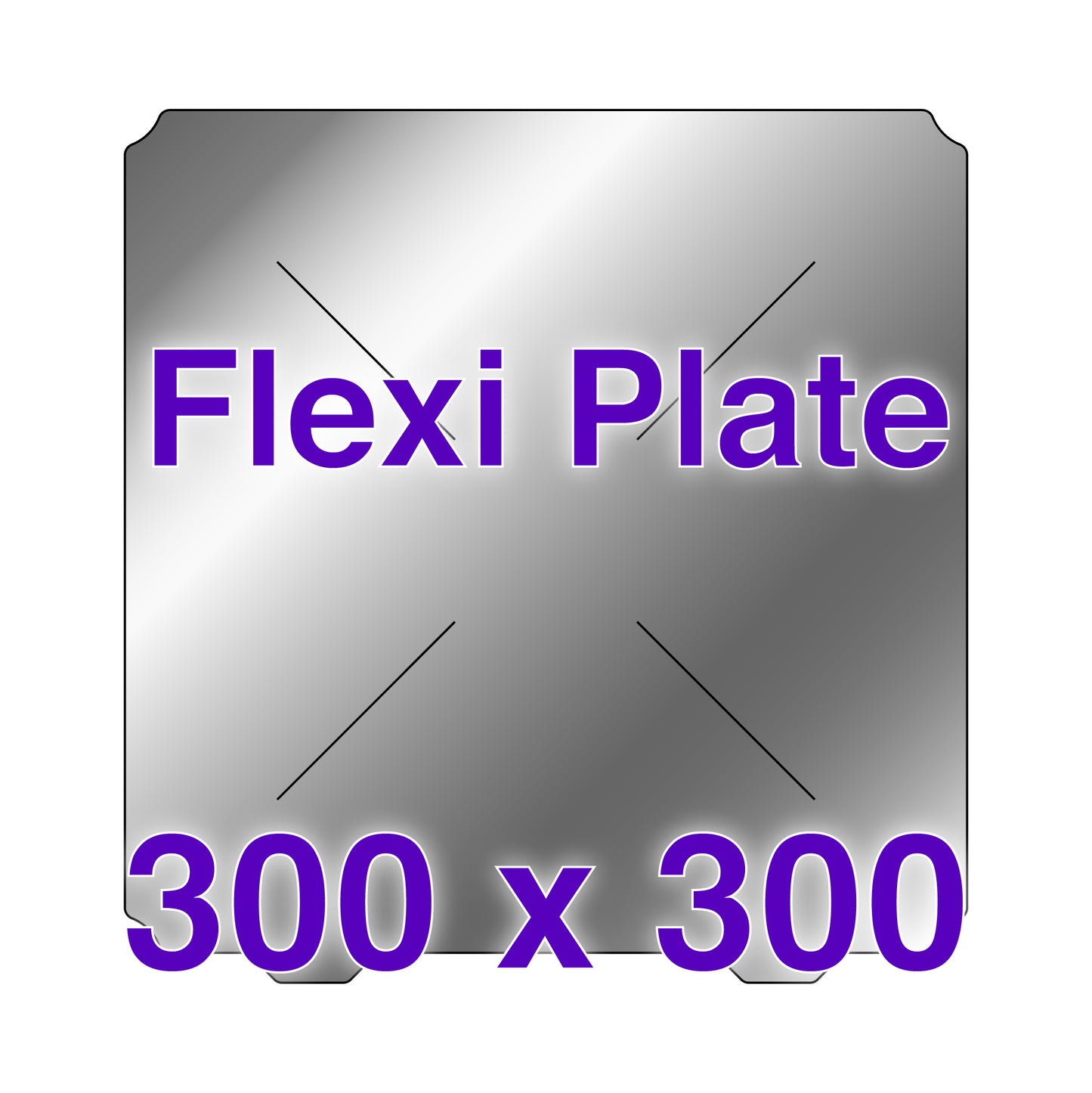 Flexi Plate with No Build Surface - 300 x 300