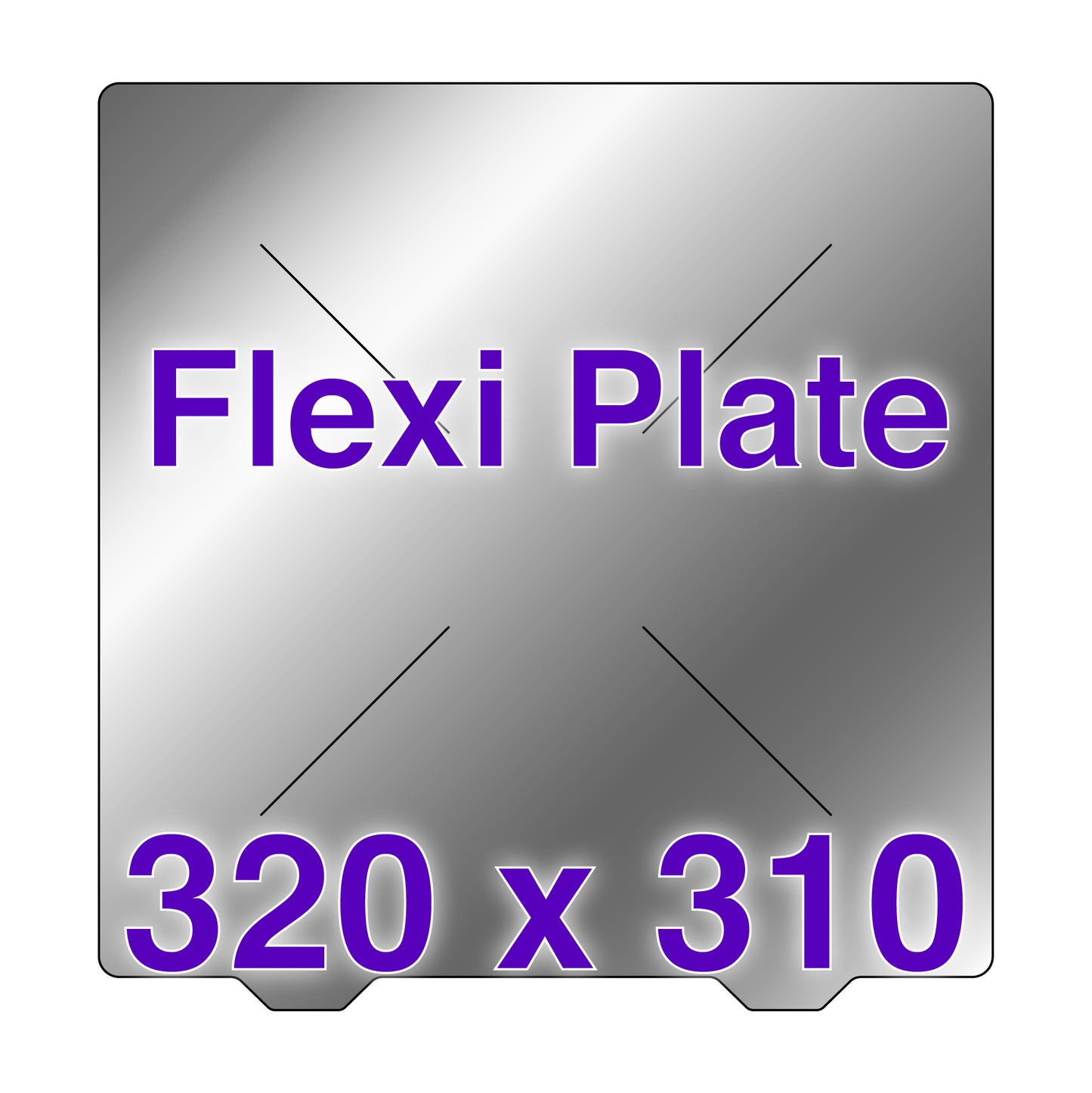 Flexi Plate with No Build Surface - 320 x 310