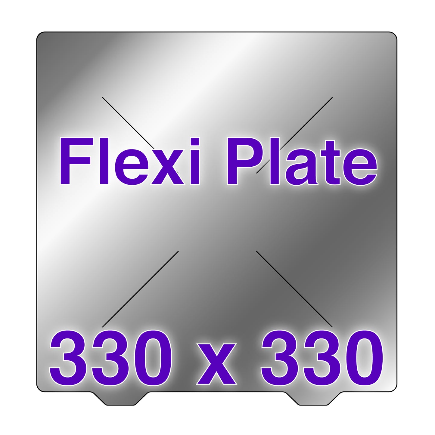 Flexi Plate with No Build Surface - 330 x 330