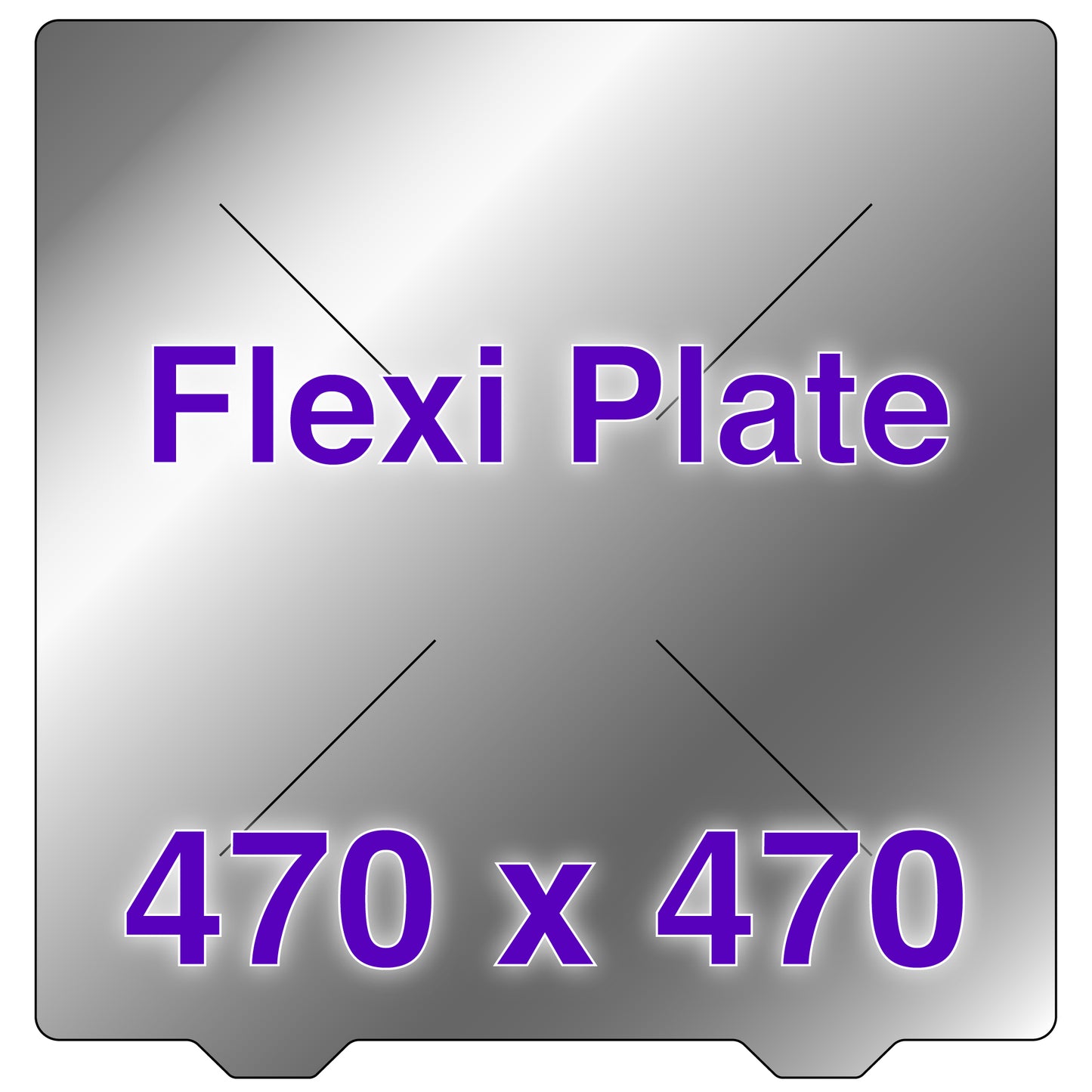 Flexi Plate with No Build Surface - 470 x 470