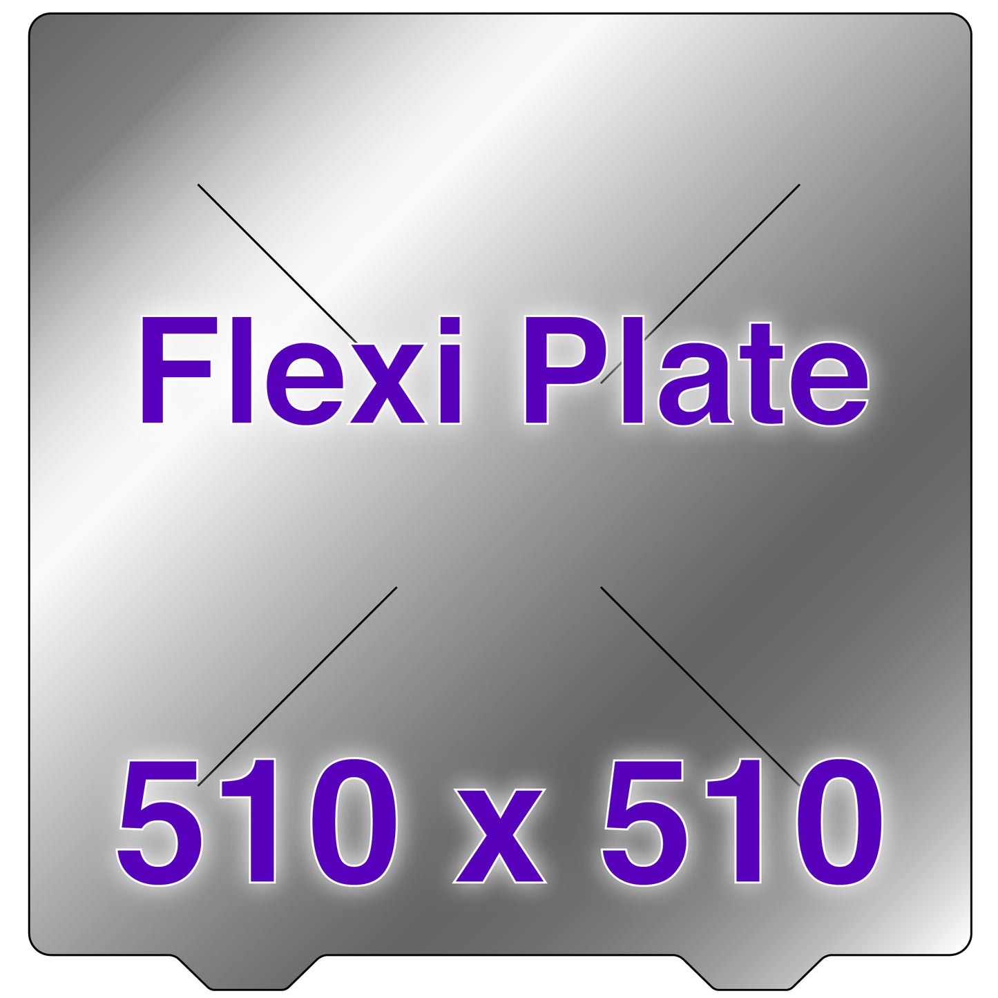 Flexi Plate with No Build Surface - 510 x 510