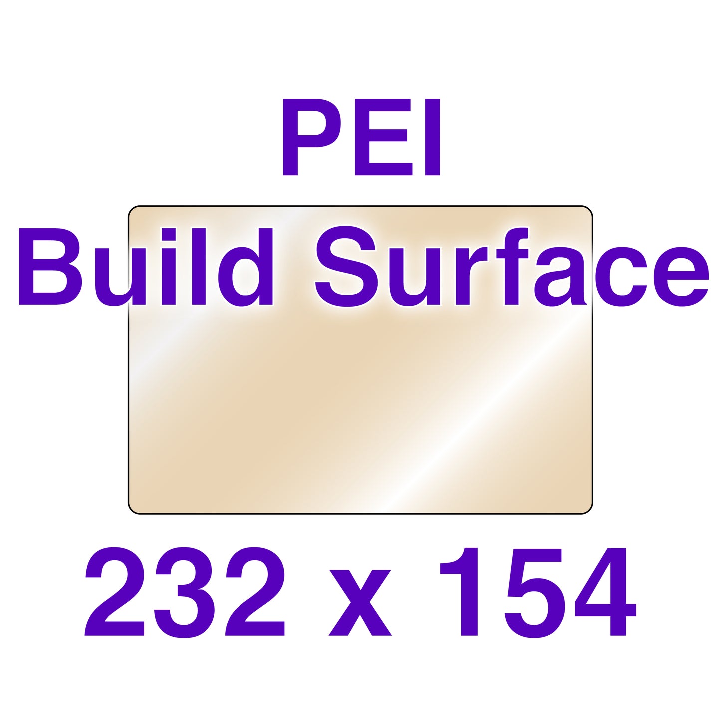 PEI Build Surface - 232 x 154