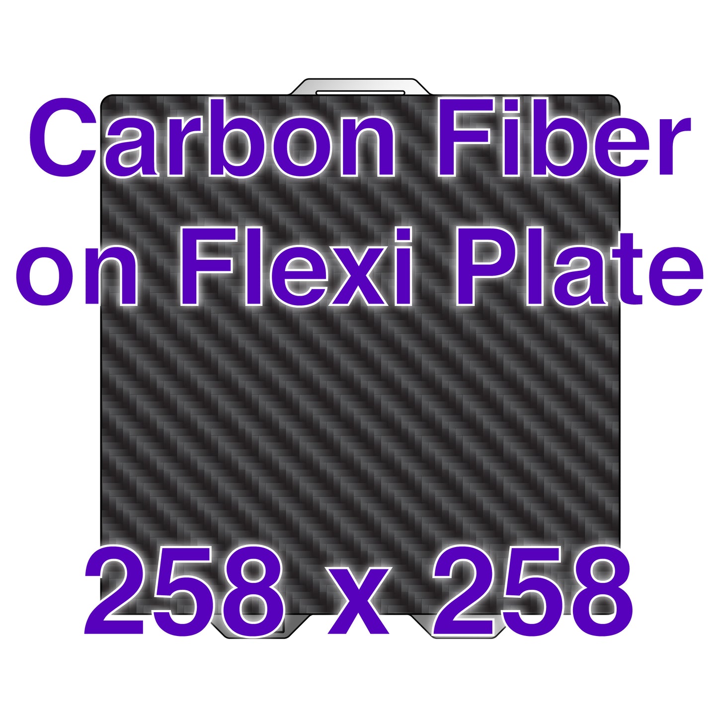 Flexi Plate with Carbon Fiber - Bambu Lab A1, X1, P1 - 258 x 258