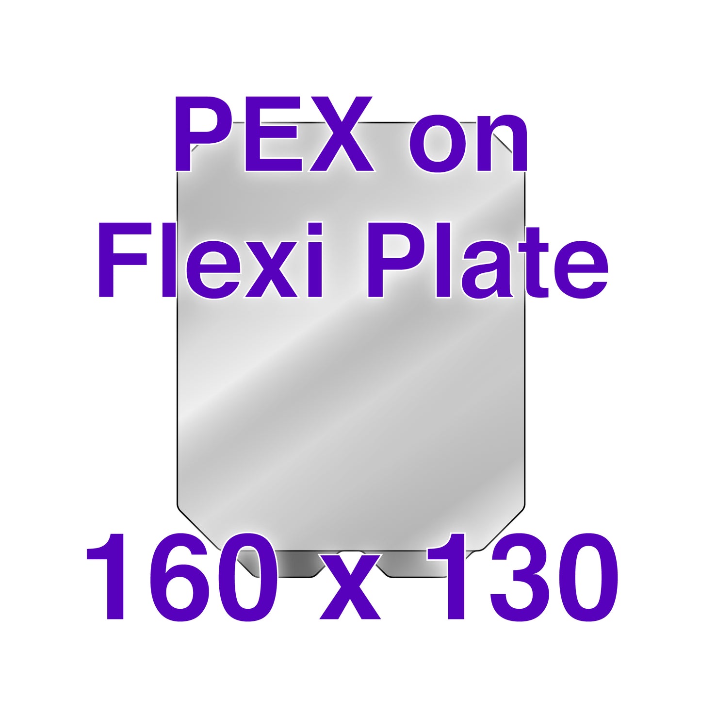 Flexi Plate with PEX - MonoPrice Select Mini V1 and V2 - 160 x 130